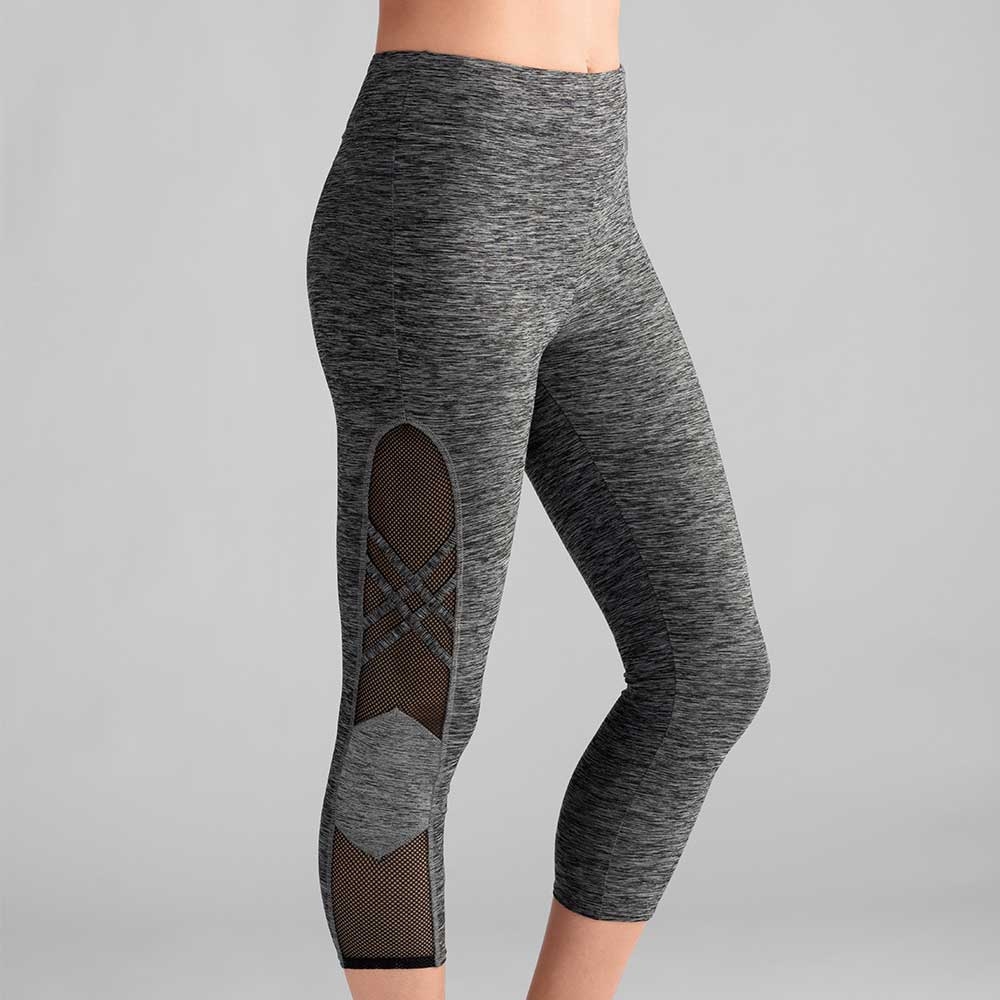 Amoena Melange Sport Caprihose in Grau Mélange