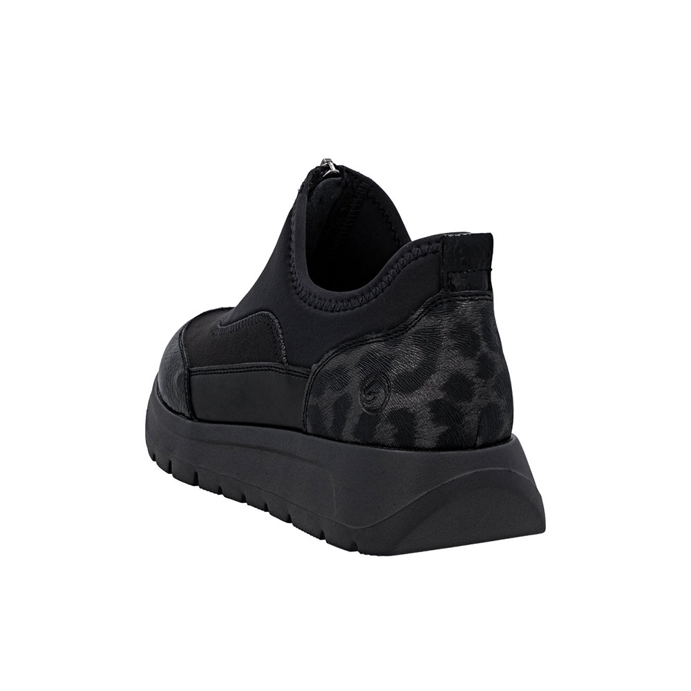 Remonte Sneaker Schwarz Leo Ferse von Hinten