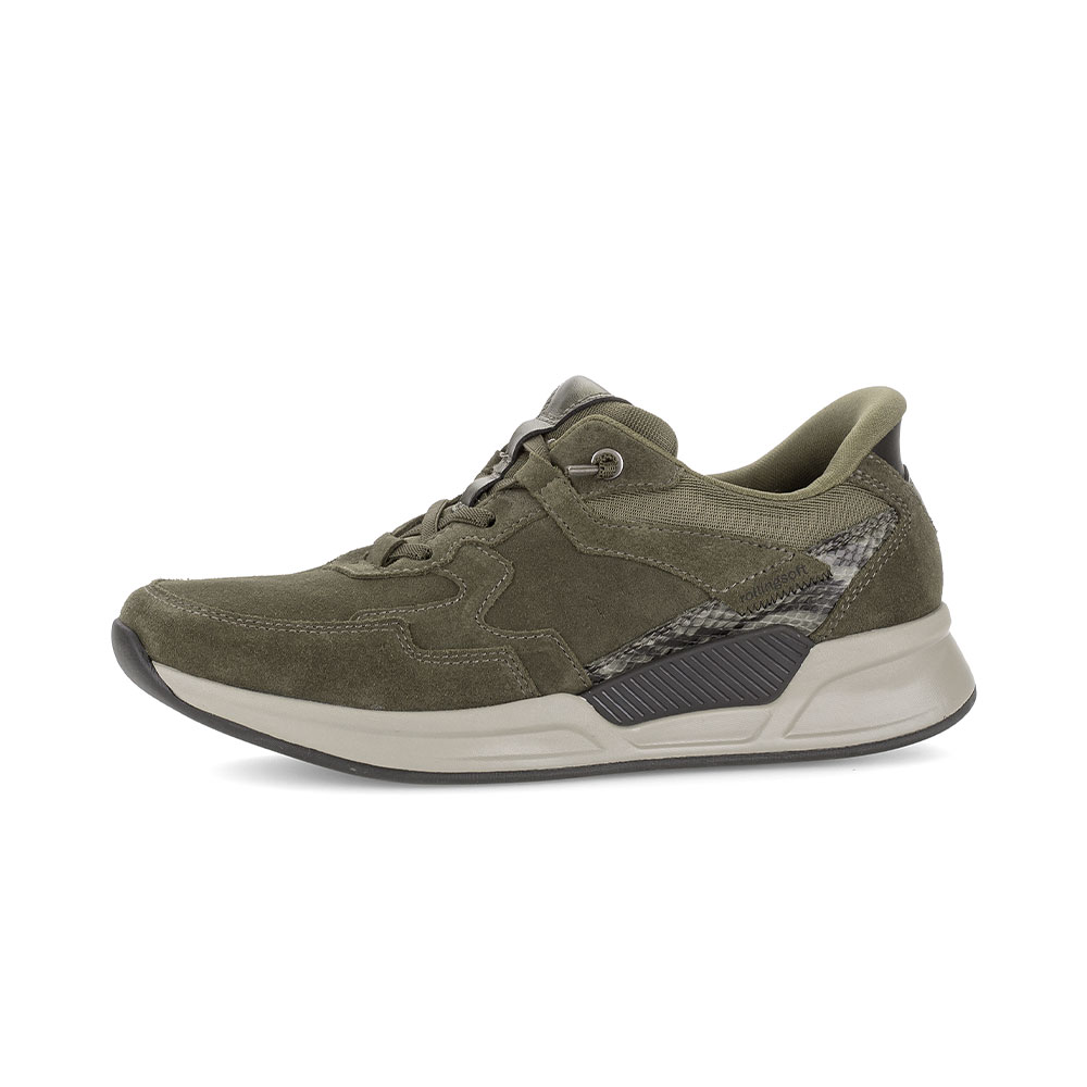 Gabor rollingsoft Sneaker in Dunkelgrün - Außenseite