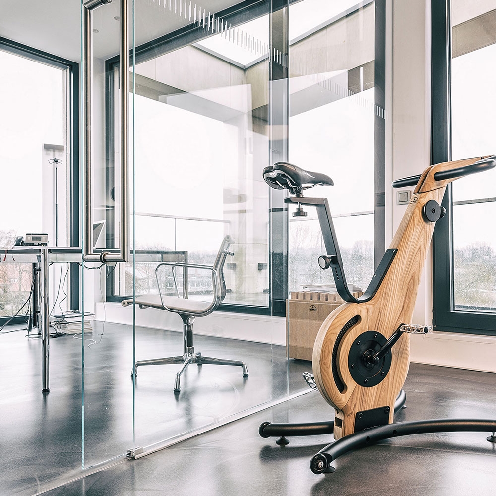 NOHrD Indoor Bike - Fahrradergometer aus massivem Holz