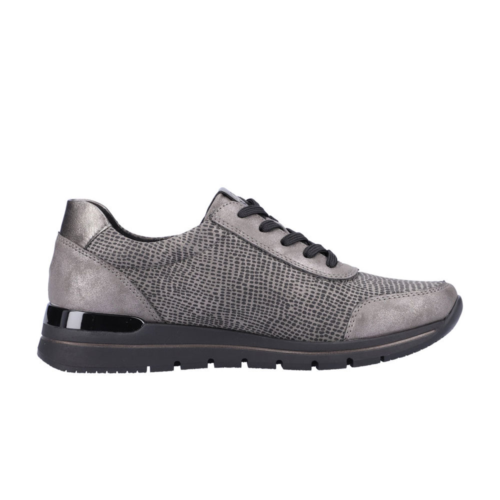 Remonte Damen-Schnürschuh R6700-42 in Grau/Metallic - Innenseite