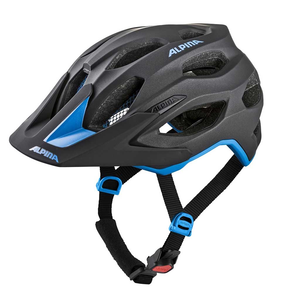 black-blue| Alpina Carapax Mountainbike-Helm in Black-Blue