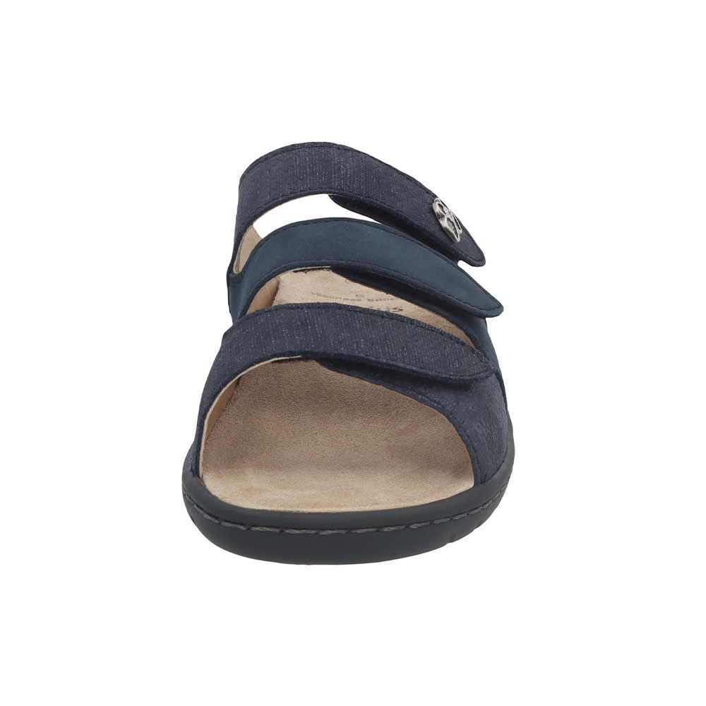 Solidus Pantolette Wellness Spezial in Dunkelblau - Front
