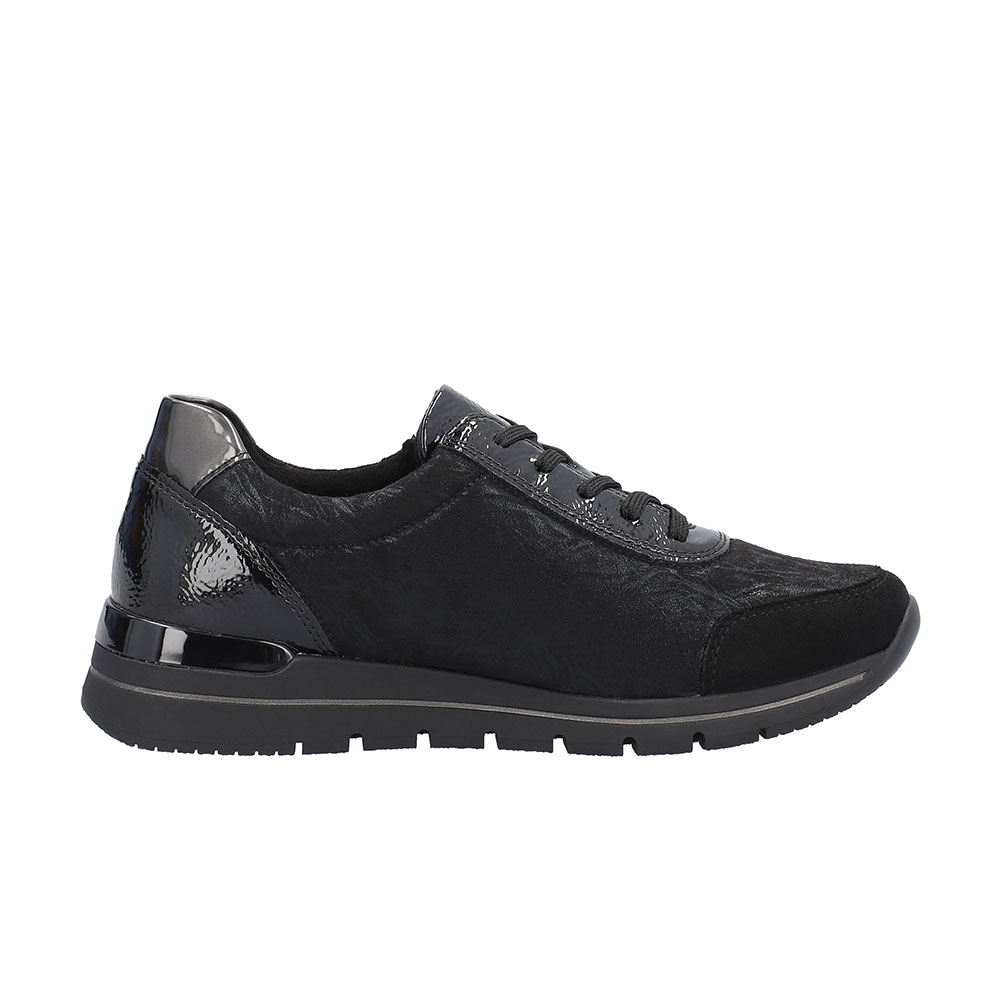 emonte Damen Sneaker Lack-Details schwarz Innenseite