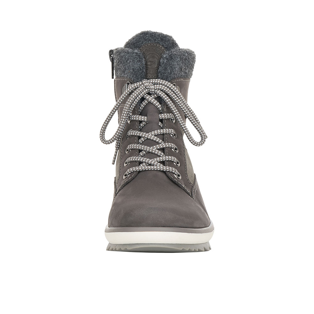 Remonte Schnürstiefel Grau von vorne