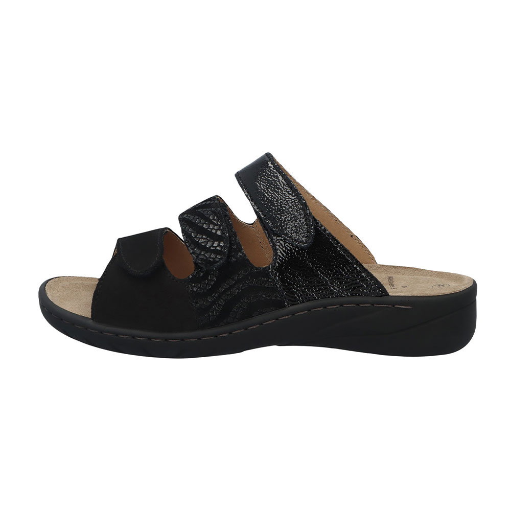 Solidus Pantolette Wellness Spezial Schwarz