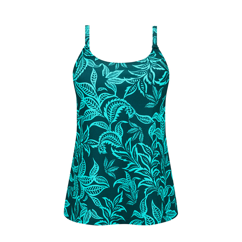 Amoena Prothesen-Tankini-Top Salerno in Deep Emerald/Light Jade