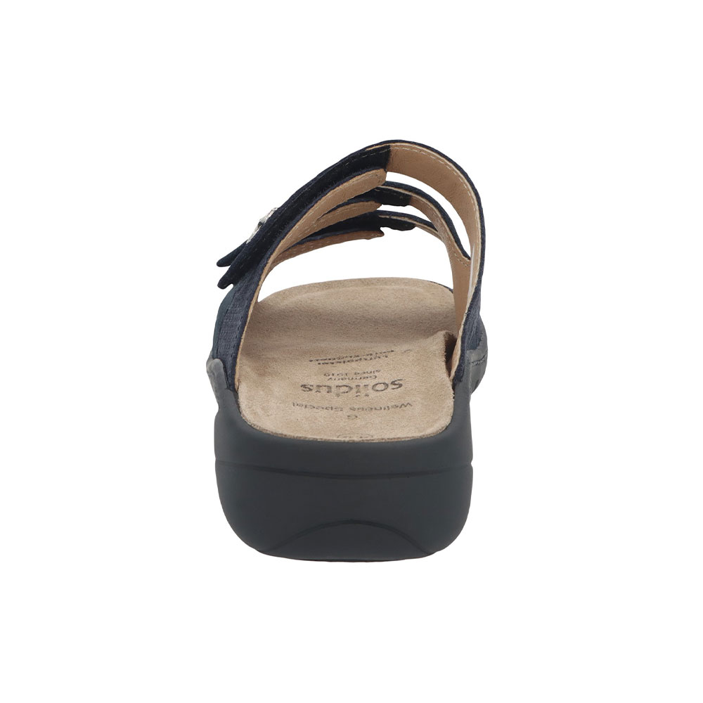 Solidus Pantolette Wellness Spezial in Dunkelblau - Ferse