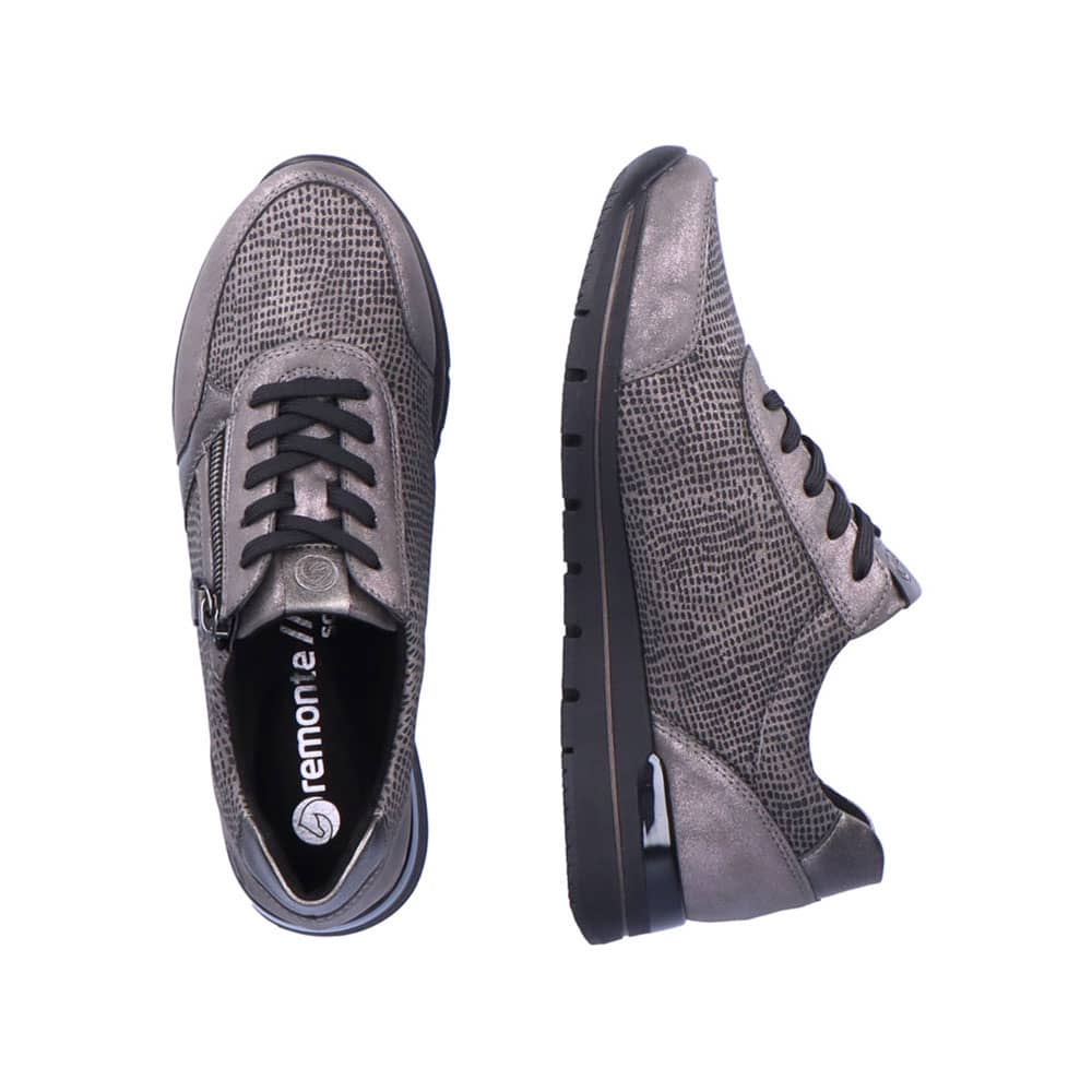 Remonte Damen-Schnürschuh R6700-42 in Grau/Metallic - Paar