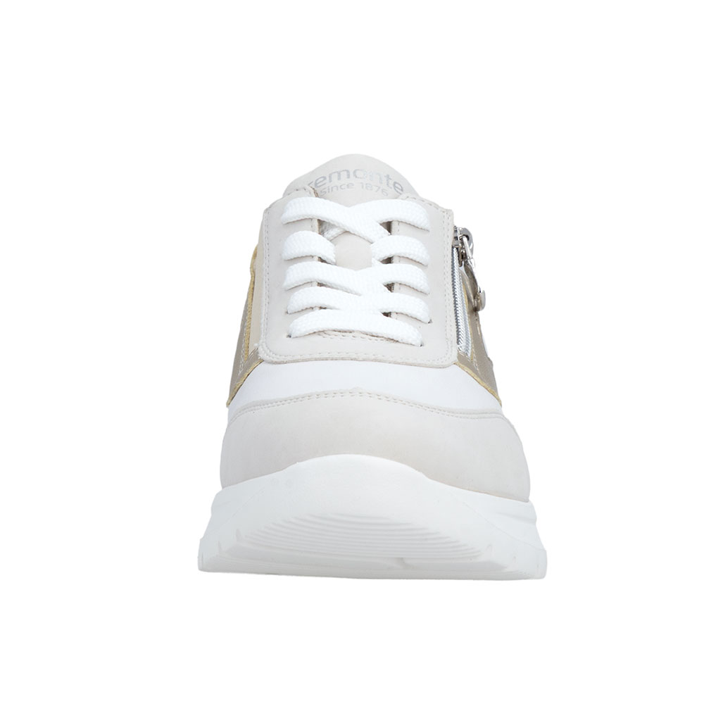 Remonte Sneaker Weiß-Gold D2V02-80 - Frontansicht