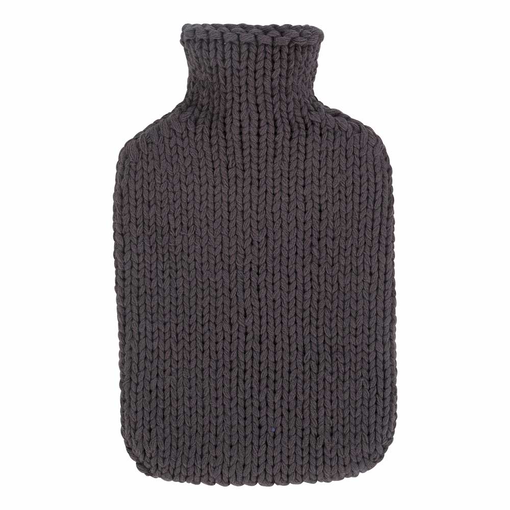 Fashy Wärmflasche mit Strickbezug in Grau