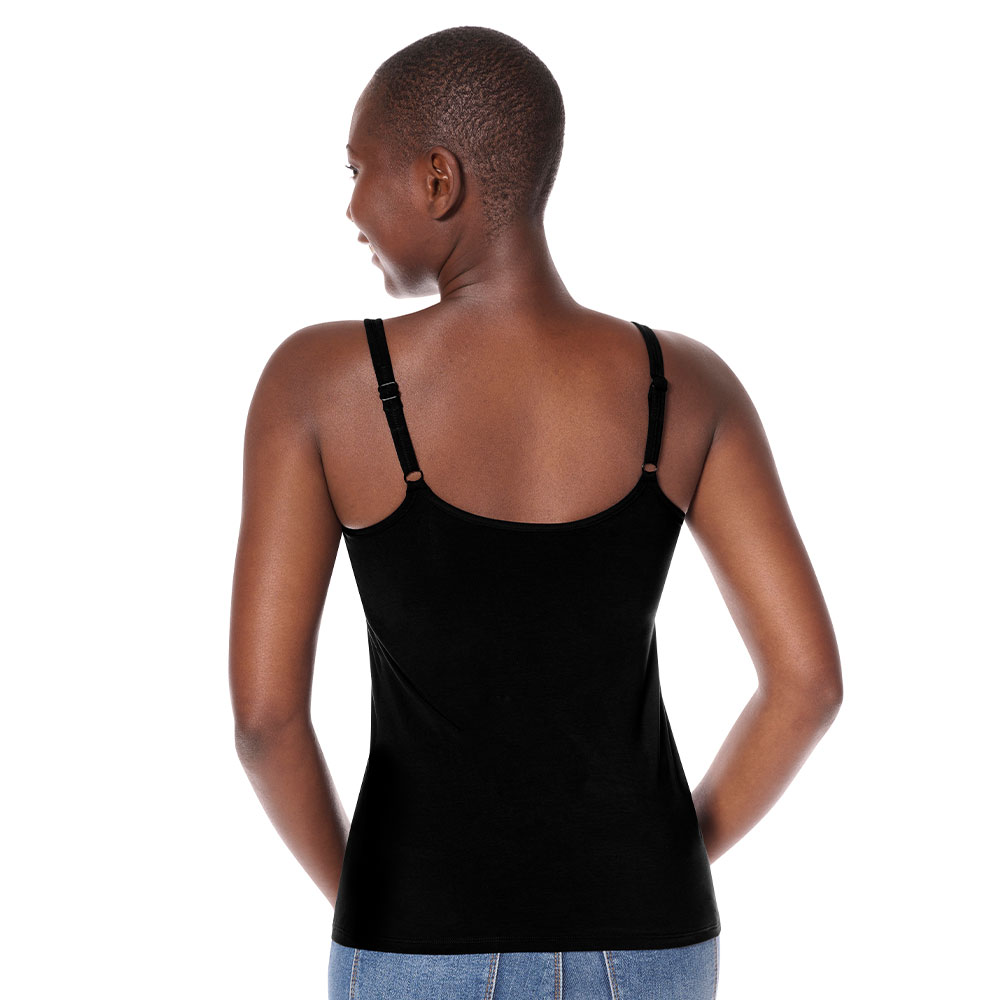Amoena Valletta Top in Schwarz  - Model Rückseite