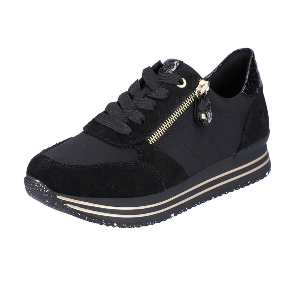 Remonte Sneaker Samira in Schwarz /Gold