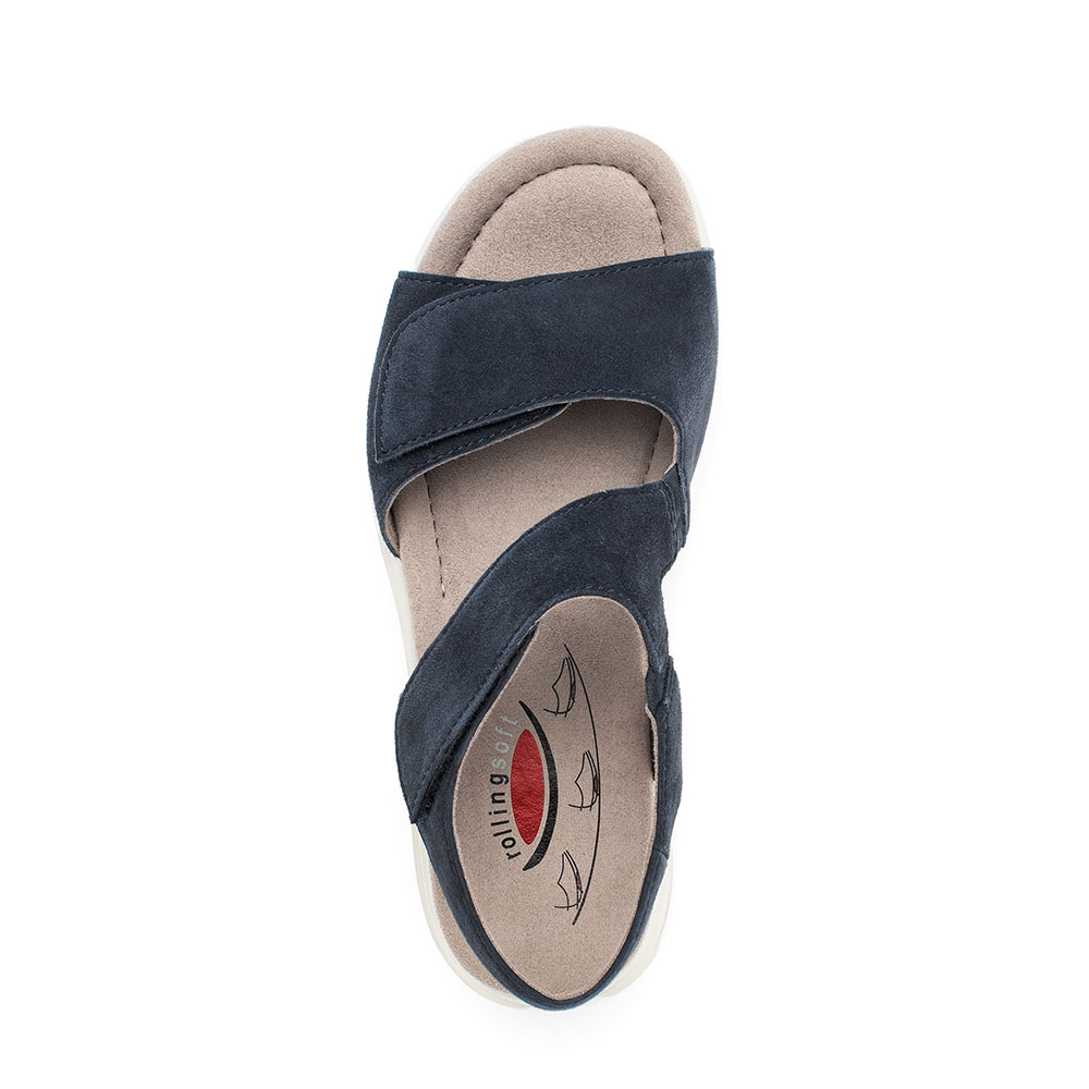 Gabor Rolingsoft Sandale Dunkelblau von oben