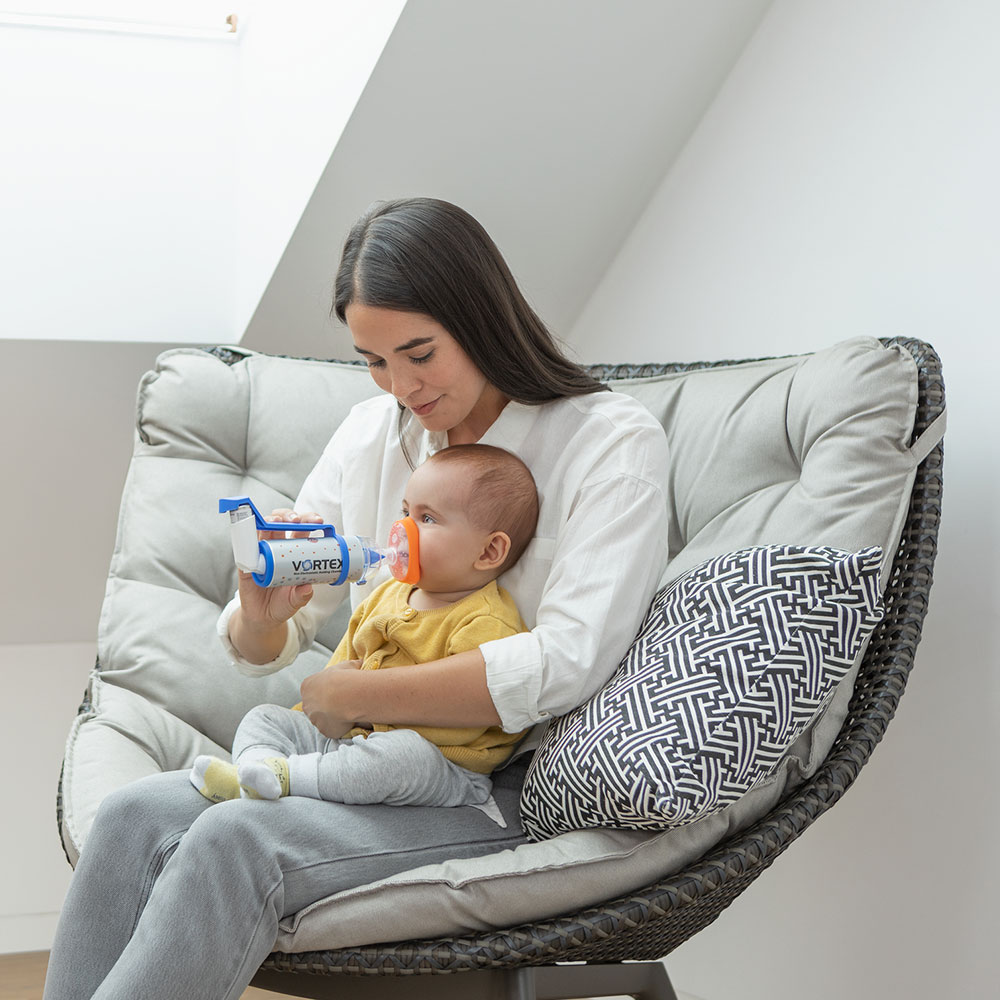 Pari Inhalierhilfe Vortex - Anwendungsbeispiel
