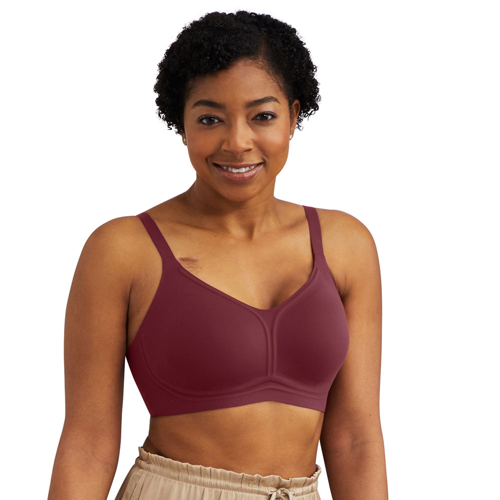 Amoena Prothesen-BH Wave Pure Ruby getragen am Model