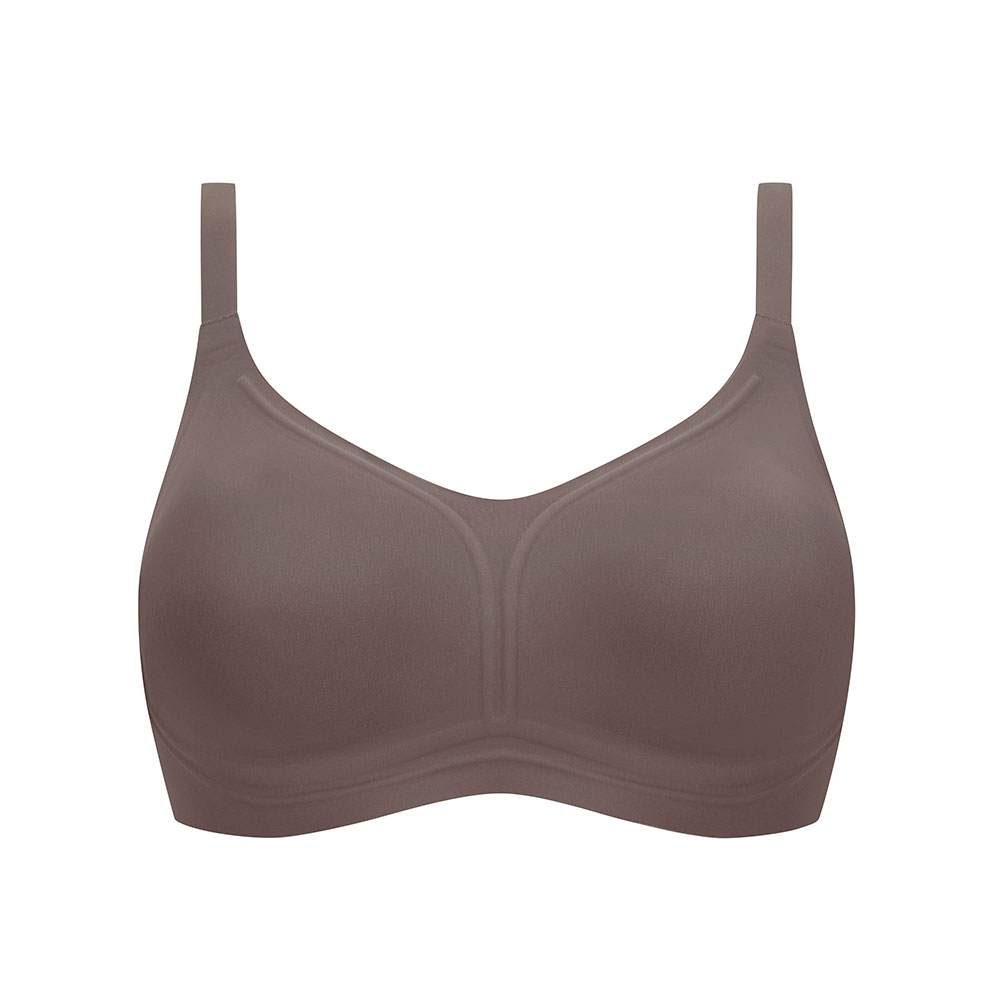Amoena Prothesen-BH Wave Pure deep taupe mit Silikon-Wave