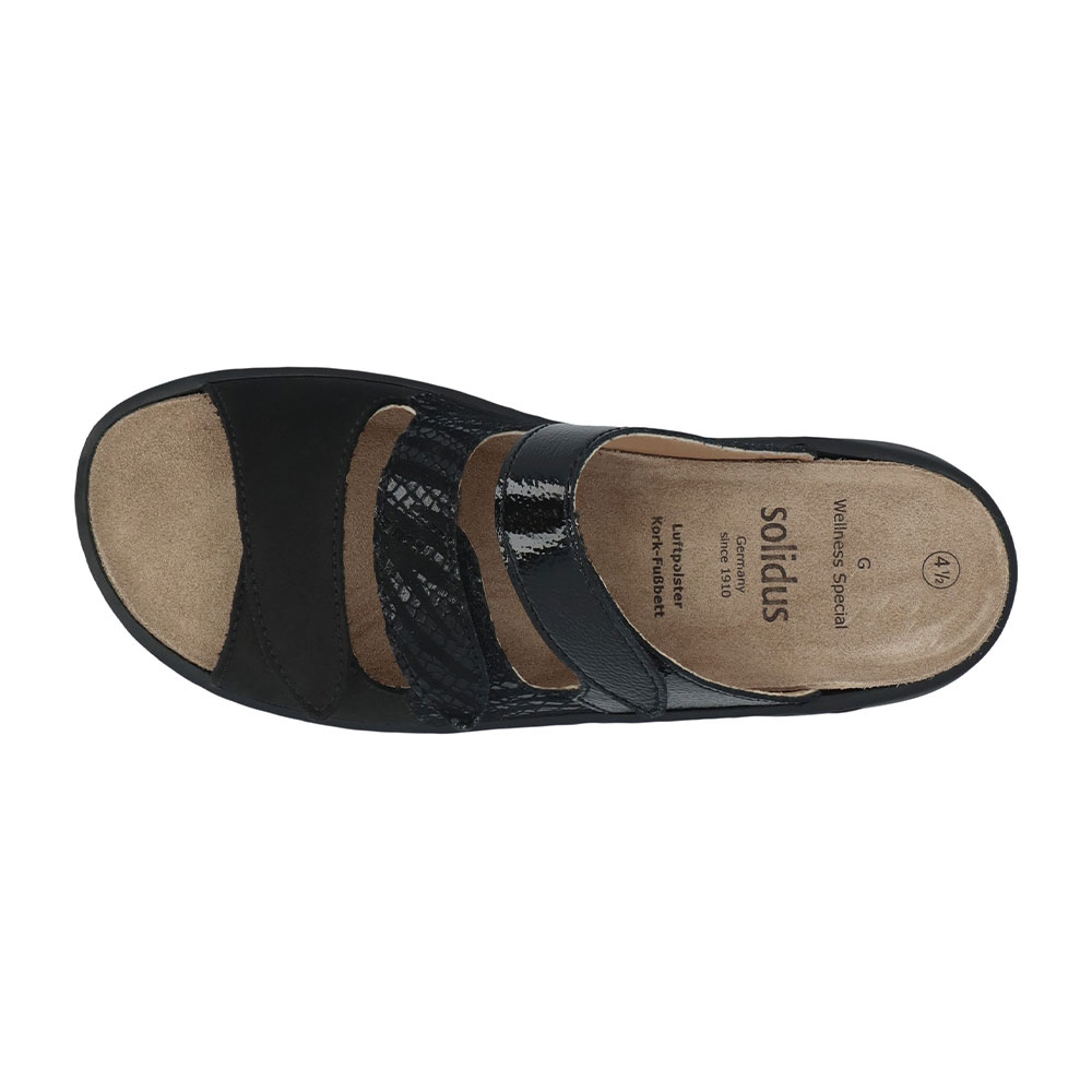 Solidus Pantolette Wellness Spezial Schwarz