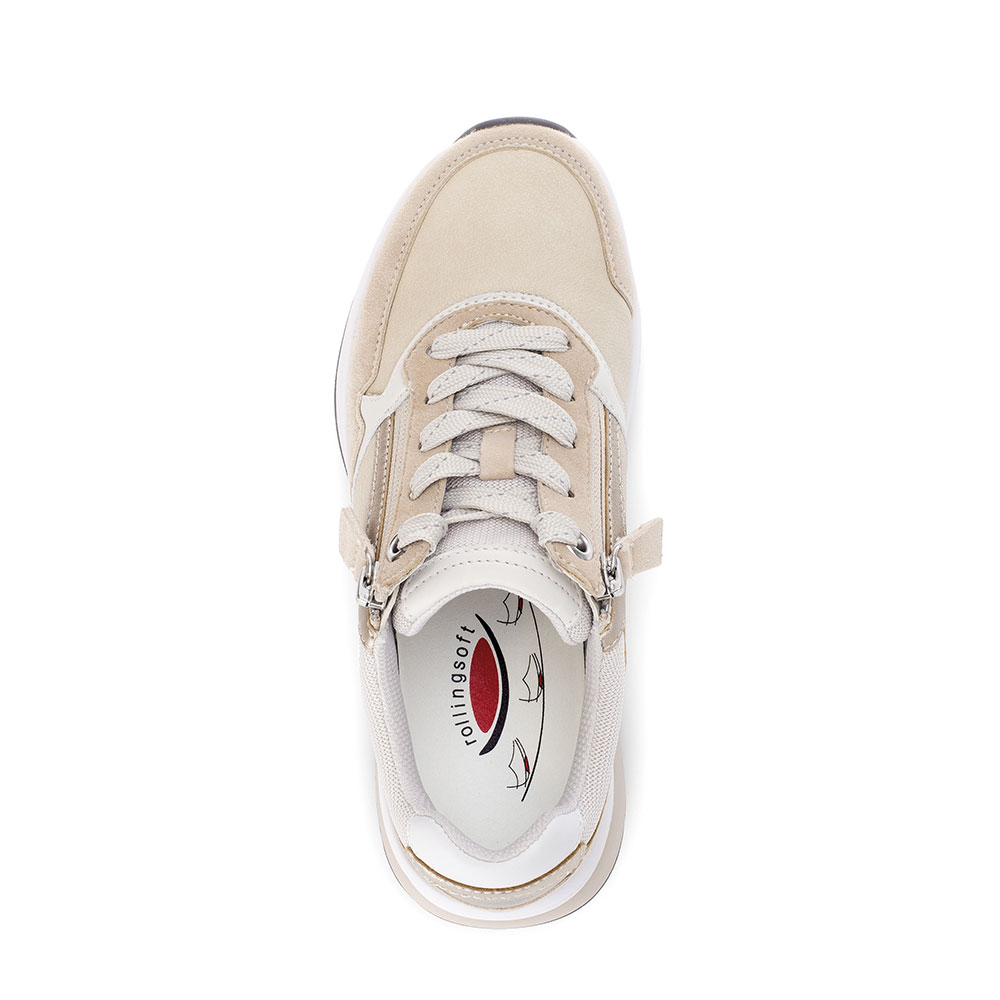 Gabor Rollingsoft Sneaker Leinen/Puder - oben