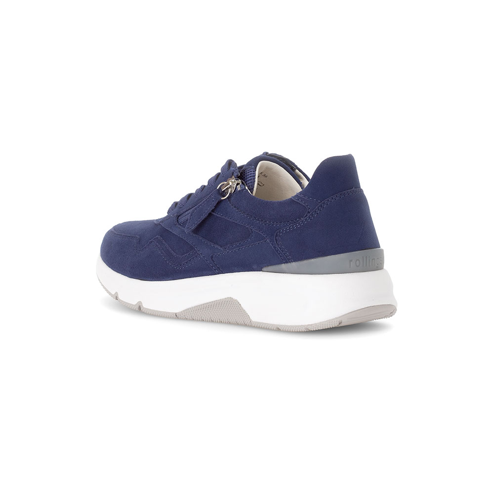 Gabor Rollingsoft Sneaker Oceano Dunkelblau seitlich von hinten