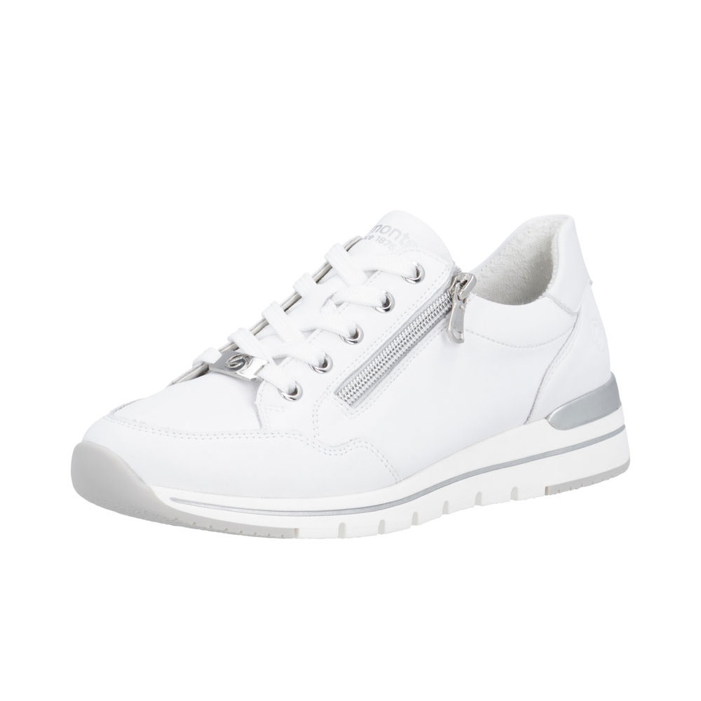 Remonte Sneaker in Weiß mit silberfarbenen Details