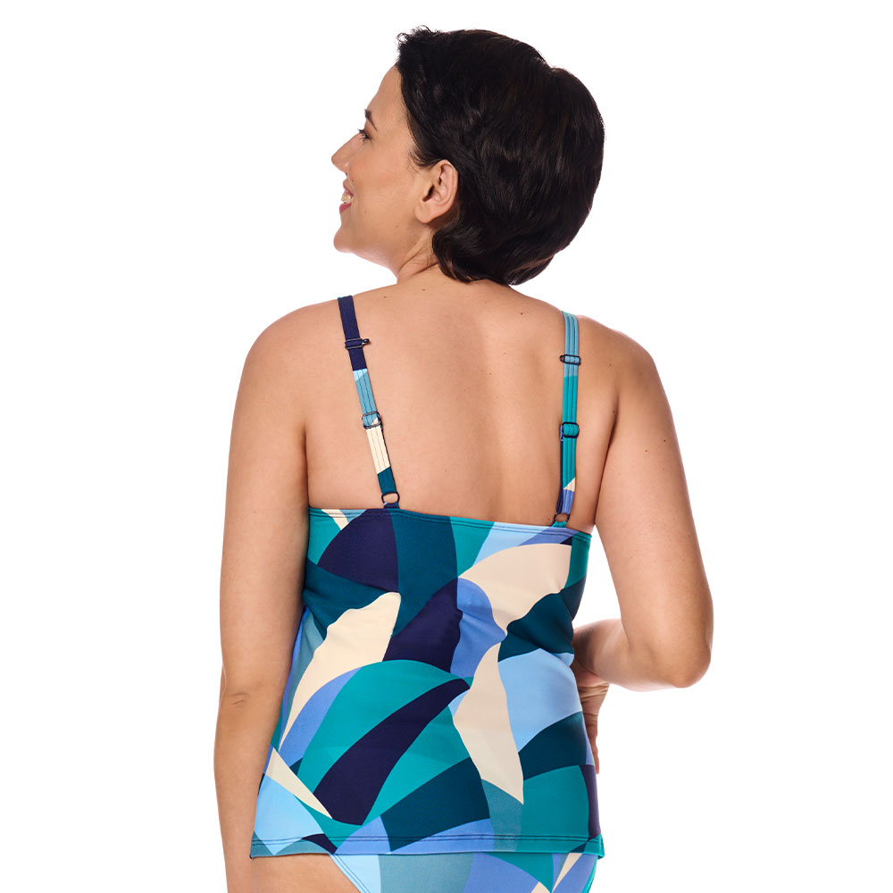 Amoena Tankinitop Lisbon in Jade/Multi - Model Rückseite