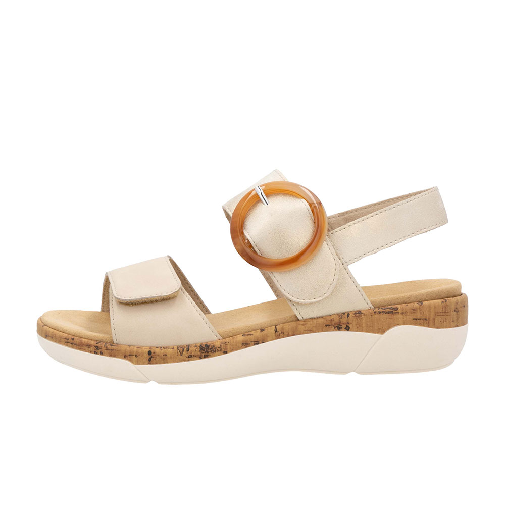 Remonte Sandale Beige - Seitenansicht Aussen