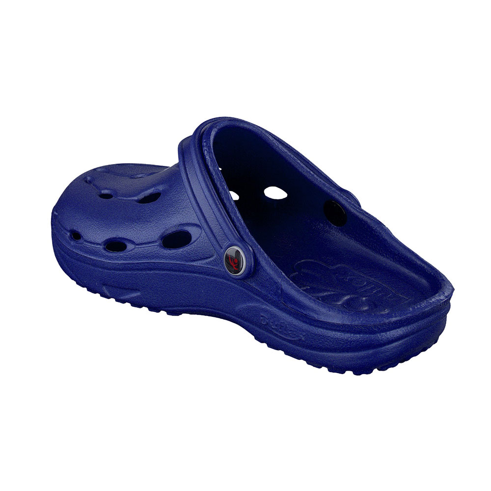 Chung Shi Dux Clogs, Farbe Navy, seitlich hinten