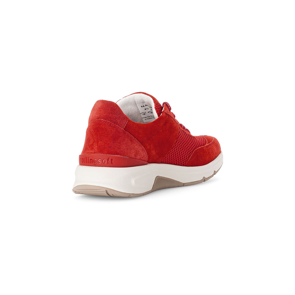 Gabor Sneaker Rollingsoft Chili in Rot seitlich von hinten