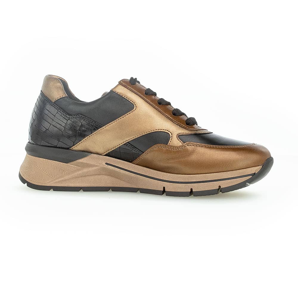 Gabor comfort Damensneaker Foulard in Bronze - Seitenansicht