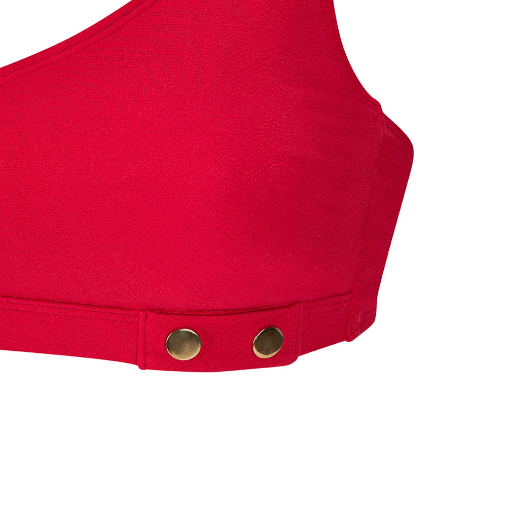 Amoena Bikinitop Chile SB in Rot - Detail Knöpfe