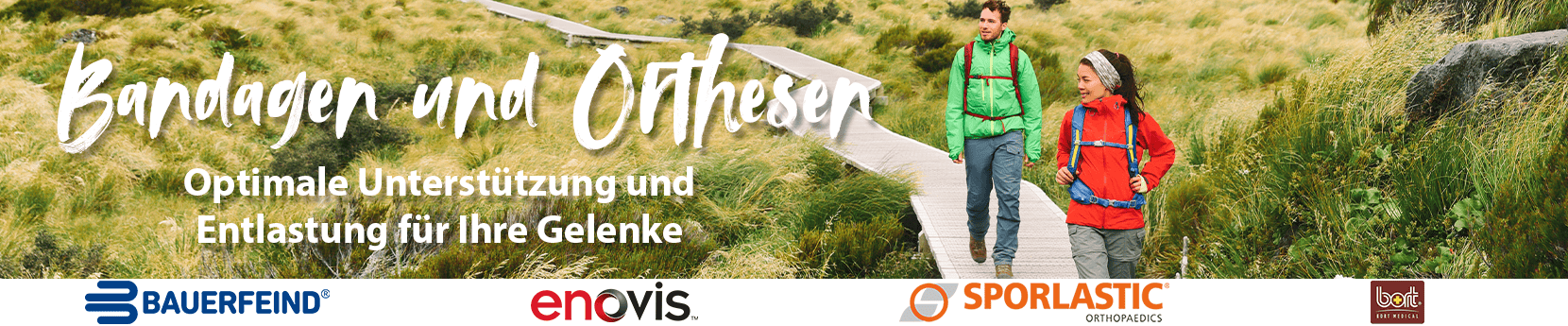 Keyvisual Bandagen & Orthesen Bandagen und Orthesen: Optimale Unterstützung und Entlastung für Ihre Gelenke