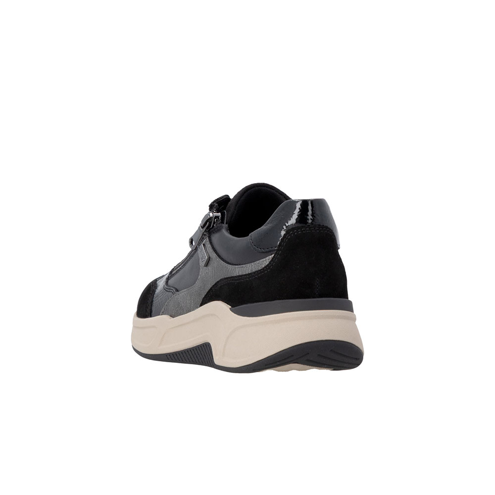 Remonte Damen-Sneaker in Schwarz Kombi - Ferse