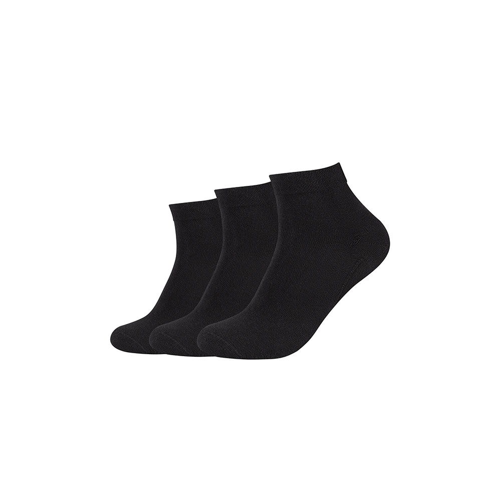  Camano Bio-Baumwolle Soft Kurzsocken in Schwarz