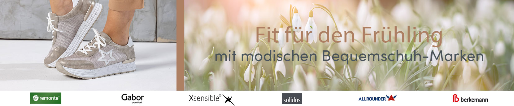 Keyvisual-Schuhe: Fit für den Frühling mit modischen Bequemschuh-Marken Keyvisual-Schuhe: Fit für den Frühling mit modischen Bequemschuh-Marken