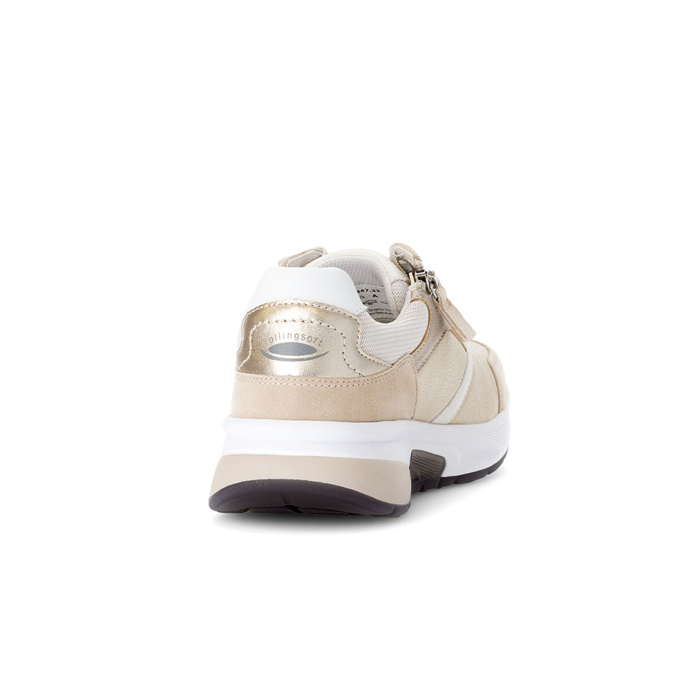 Gabor Rollingsoft Sneaker Leinen/Puder - Ferse