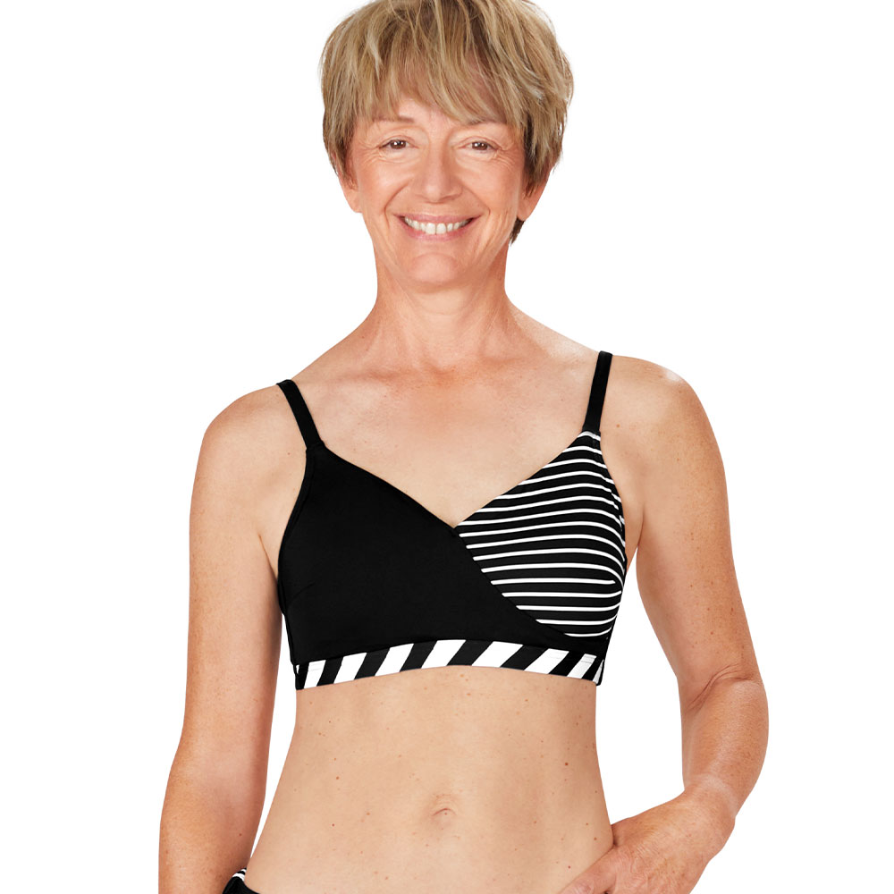 Amoena Infinity Pool Bikinitop Schwarz/Weiß 71591 - Model Amoena Infinity Pool Bikinitop Schwarz/Weiß 71591 - Model