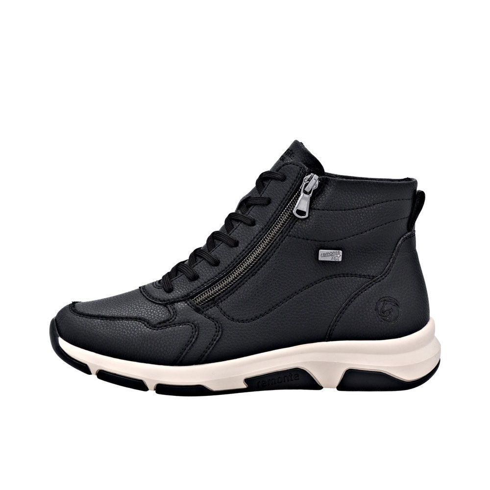 Remonte Schnürstiefel in Schwarz - Außenseite
