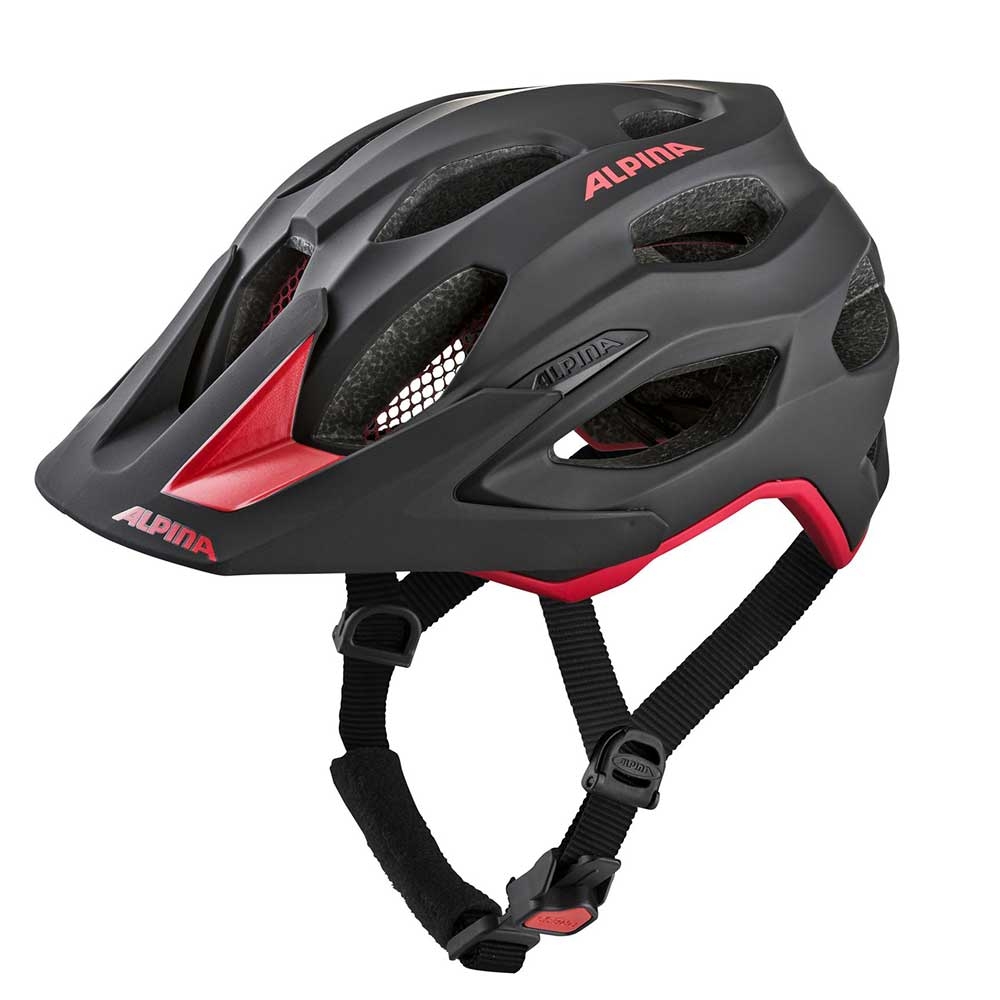 black-red| Alpina Carapax Mountainbike-Helm in Black-Red