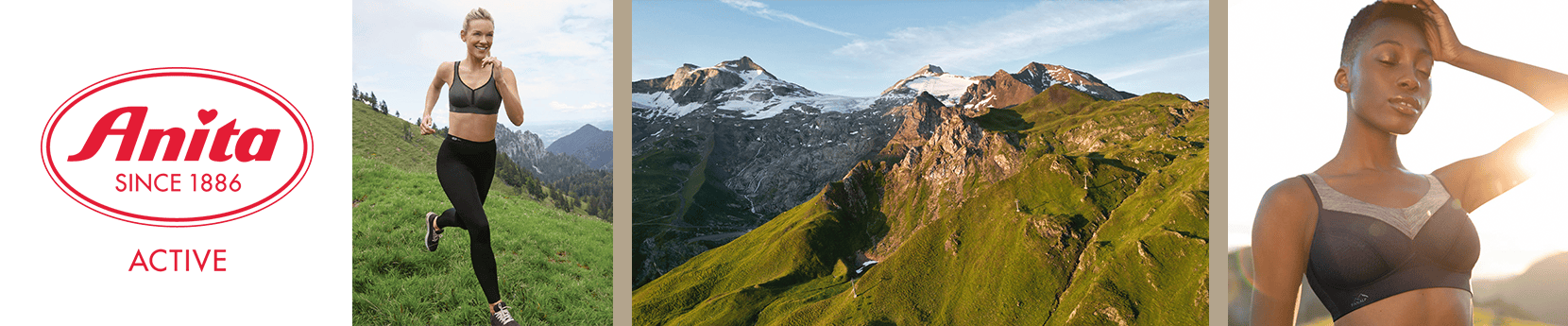 Anita active Sportwäsche Kategorie Anita active Sportwäsche Banner Model und Berge