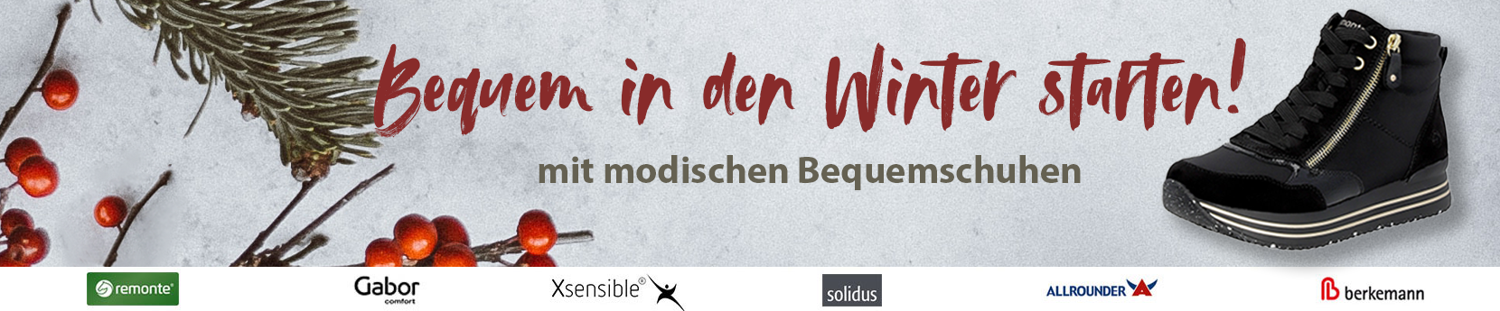 Winter 2023 Schuhe Banner Kategorie Winter 2023 Schuhe Banner Kategorie Schuh und Zweige