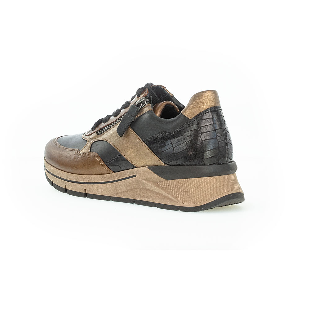 Gabor comfort Damensneaker Foulard in Bronze - Rückansicht