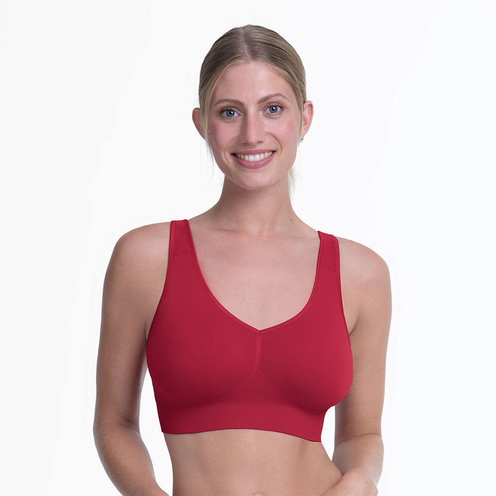 Anita care Prothesen-BH Lotta Red getragen am Model von vorne