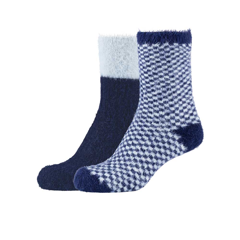 Camano Kuschelsocken gemustert in Blau