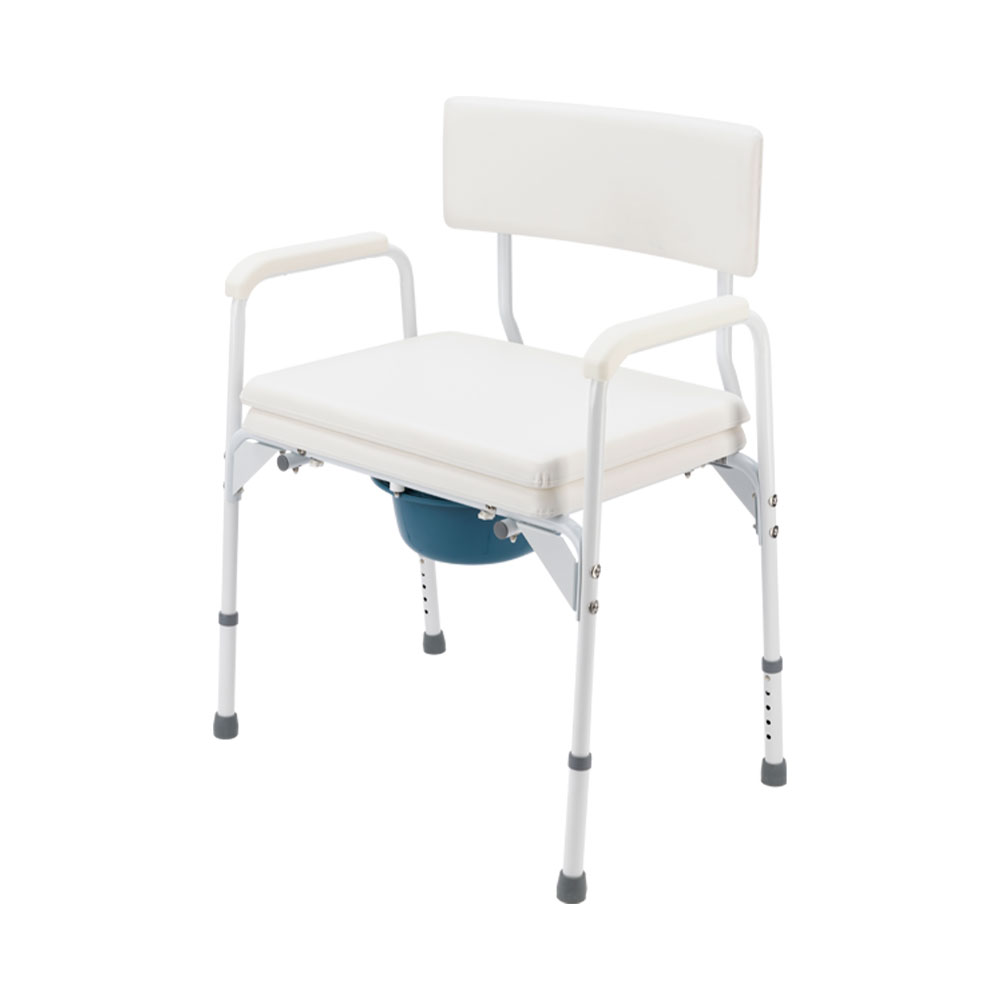 Bischoff und Bischoff Toilettenstuhl TS Care XXL in weiß mit Polstern