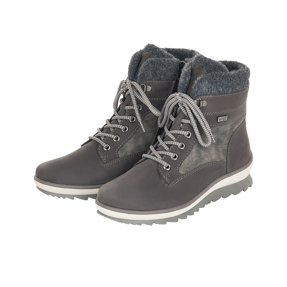 Remonte Schnürstiefel Grau Paar