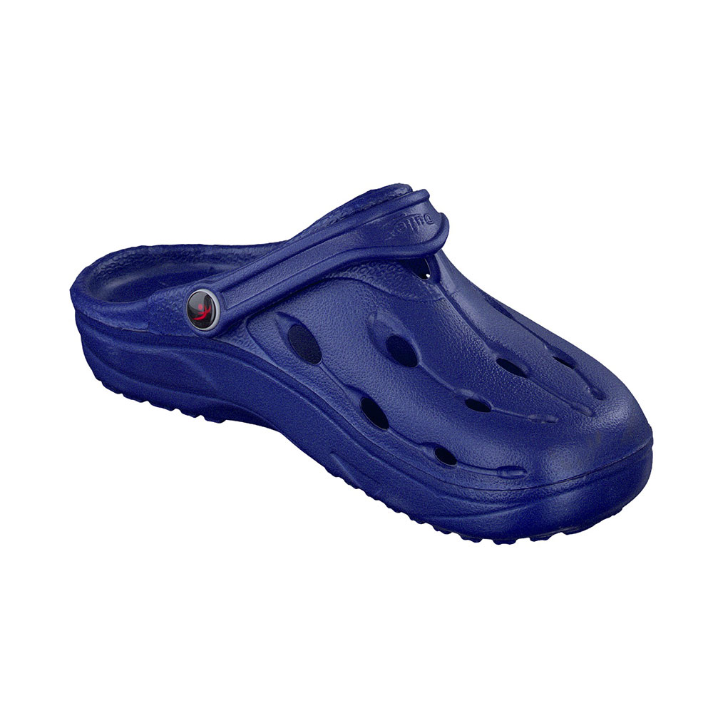 Chung Shi Dux Clogs, Farbe Navy, seitlich vorne