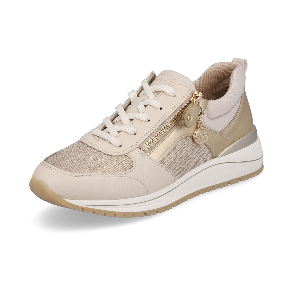 Remonte by Elle Sneaker in Beige/Metallic Remonte by Elle Sneaker in Beige/Metallic