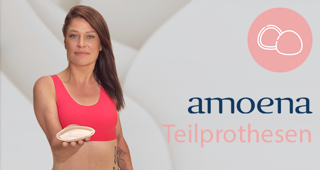 Amoena Teilprothesen und Ausgleichsformen zur Wiederherstellung einer harmonischen Silhouette.