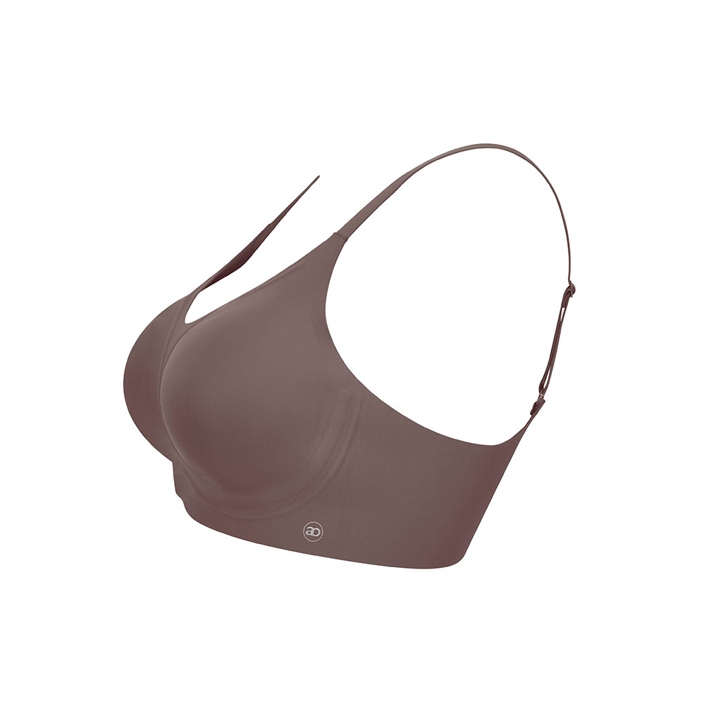 Amoena Prothesen-BH Wave Pure deep taupe von der Seite